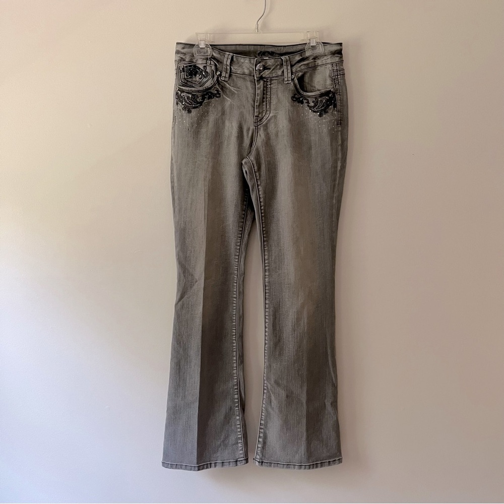 Cache Embroidered Bootcut Jeans 6